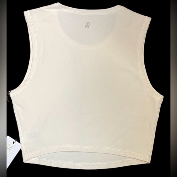 Nwt Womens weworewhat Muscle Tank Top Solid Off White Cropped Top Size Medium - Picture 10 of 16